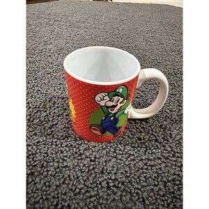 Nintendo Super Mario Luigi And Yoshi Coffee Cup Mug 12 oz Red White Collectible